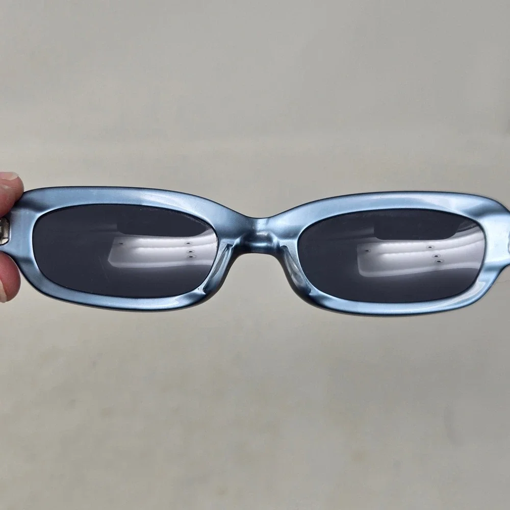 Anne et Valentin Sienne 0130 Sunglasses Burgundy Blue Made in France Oval